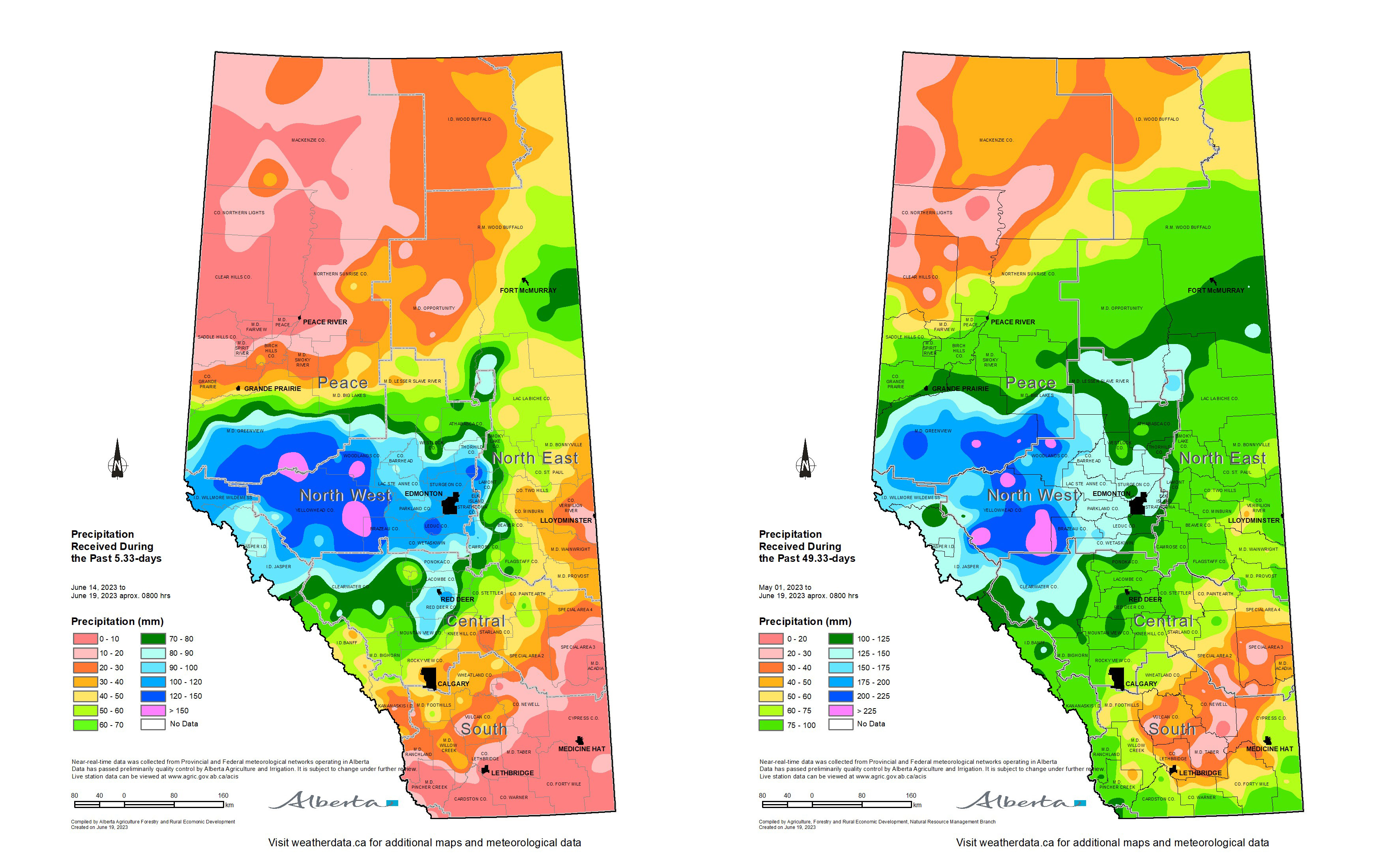 Image of Precipitation Map for Alberta