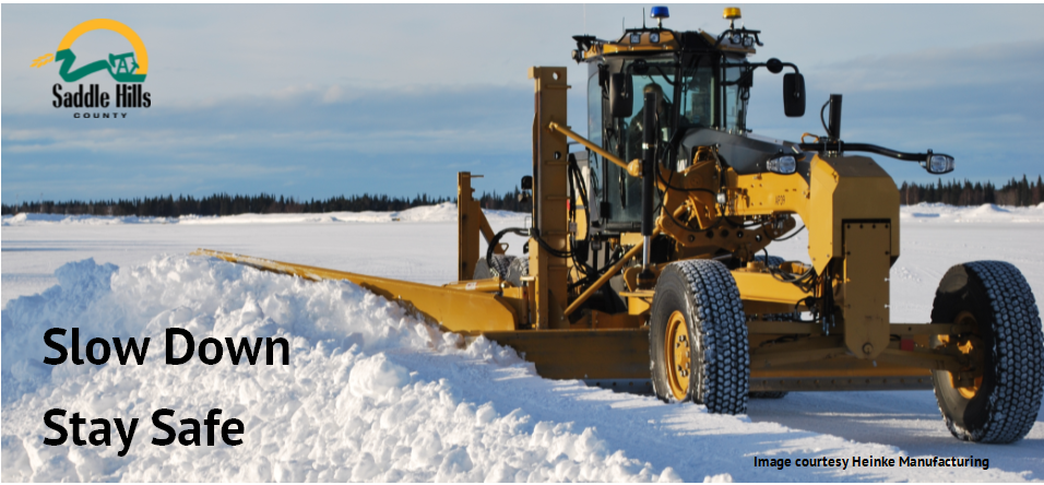 Image of Grader in snow