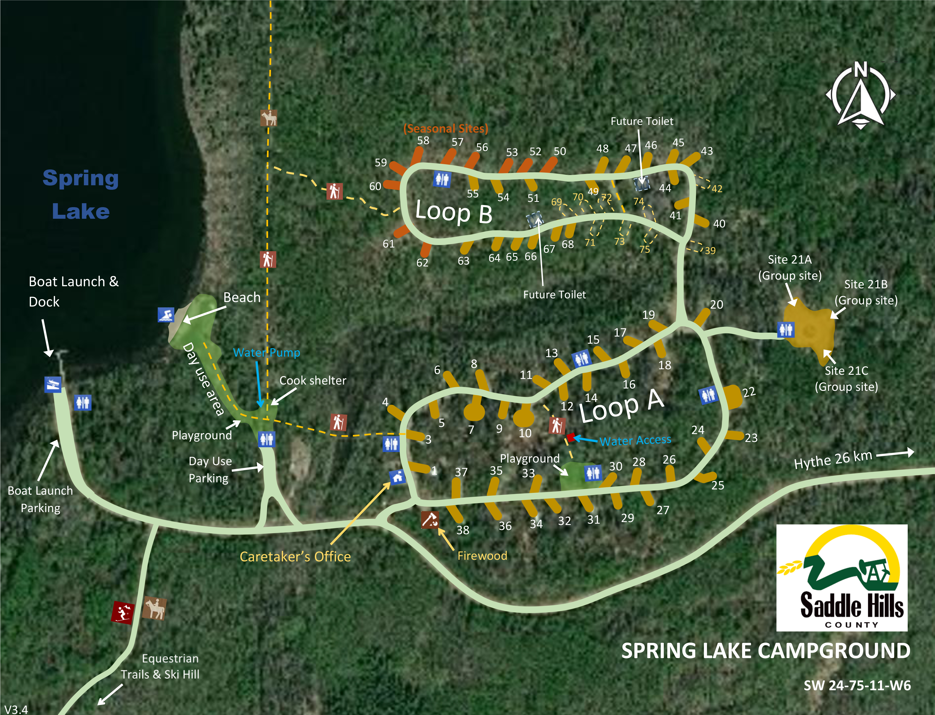 Image of Spring Lake Campground Map