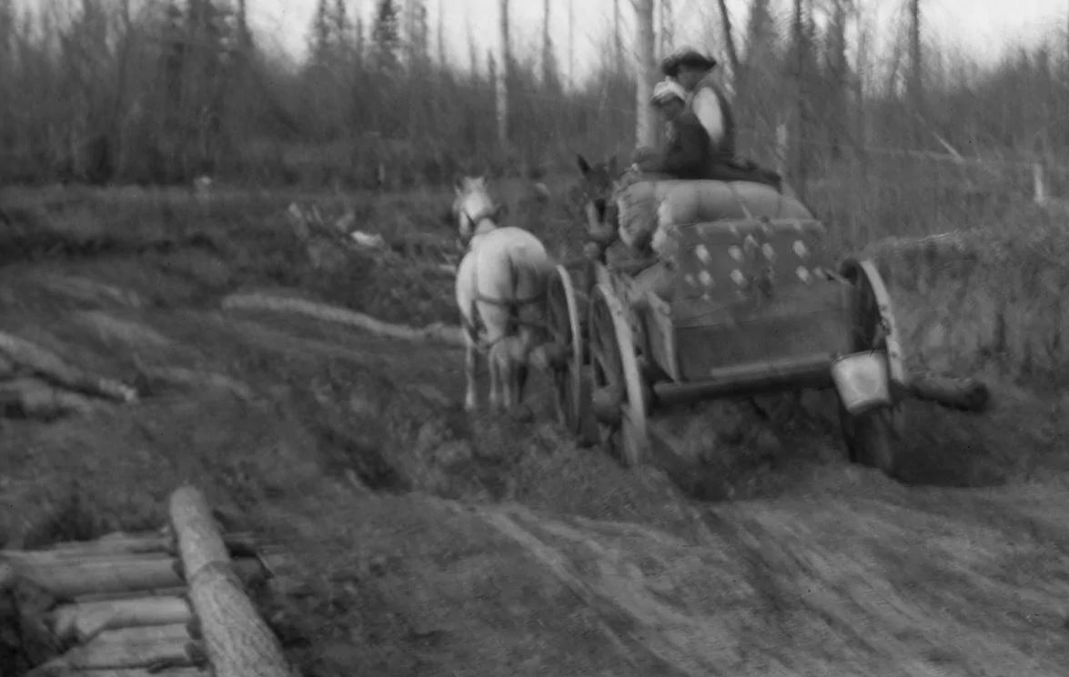 Image of Grouard-Peace River Trail early 1900s Glenbow archives