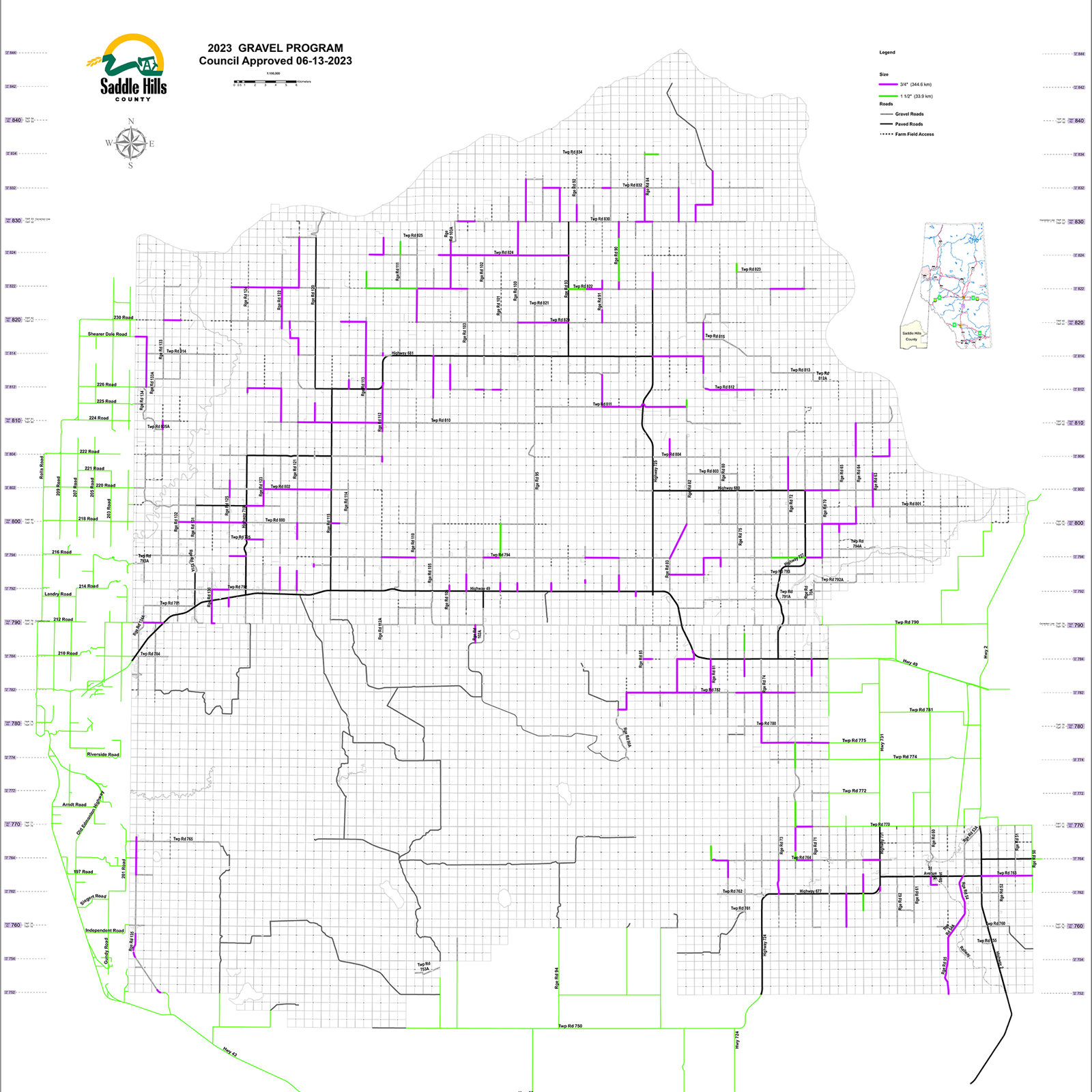 Maps Saddle Hills County