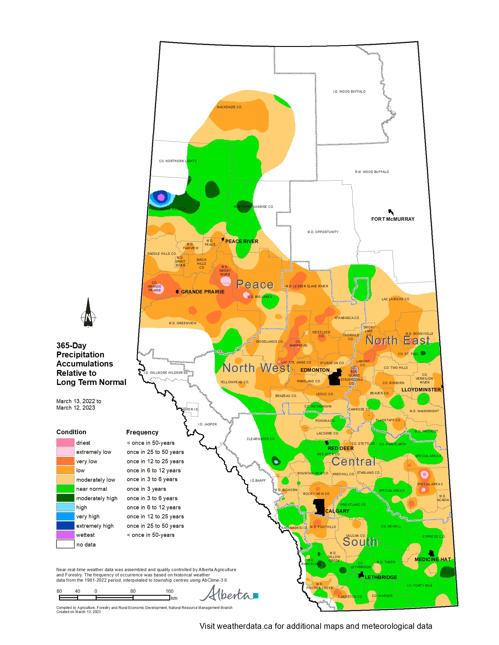 Image of Moisture Map of Alberta