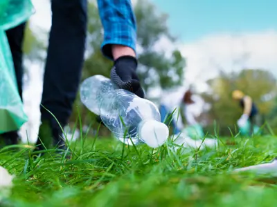 Image of Garbage Collection in Grass