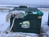 Image of Waste Bin Filled To Overflowing with Farm Waste
