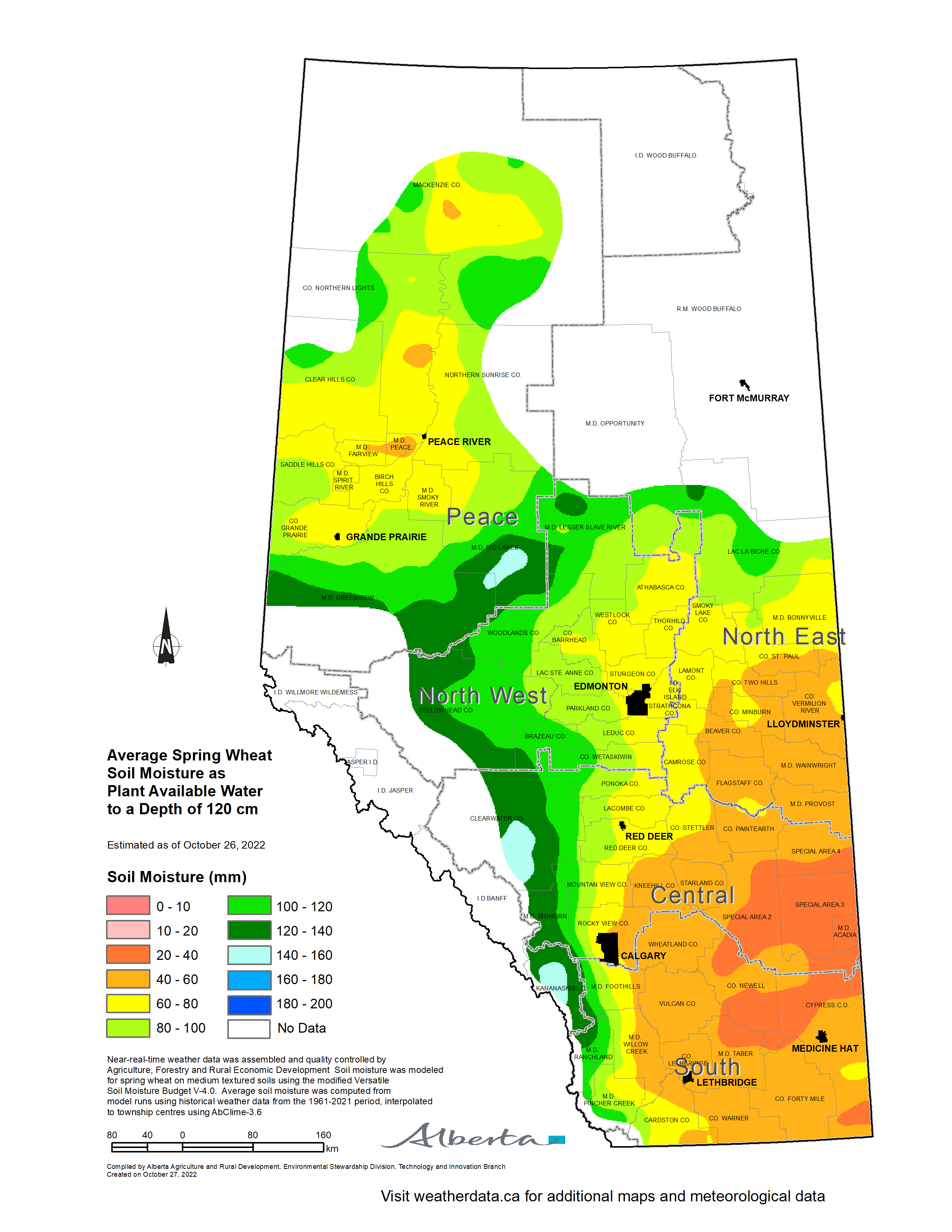 Image of Moisture Map of Alberta