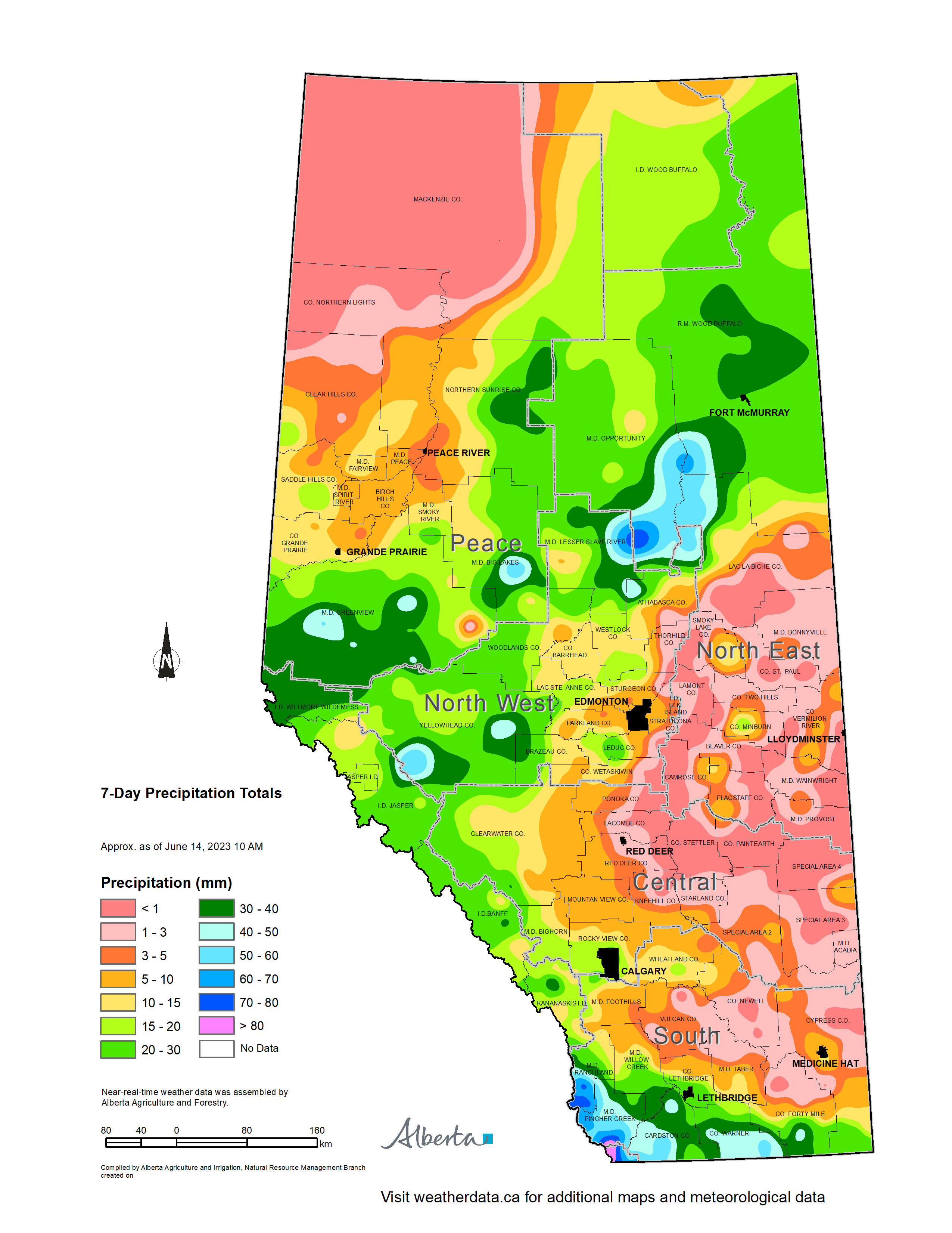 7 Day Precipitation Totals