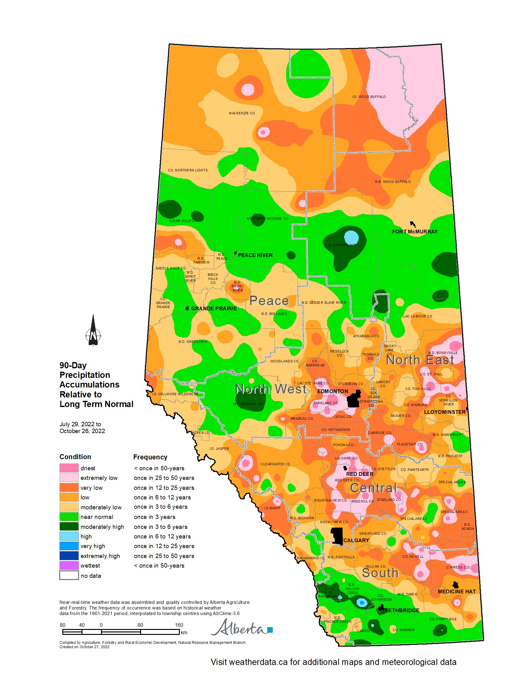 Image of Moisture Map of Alberta