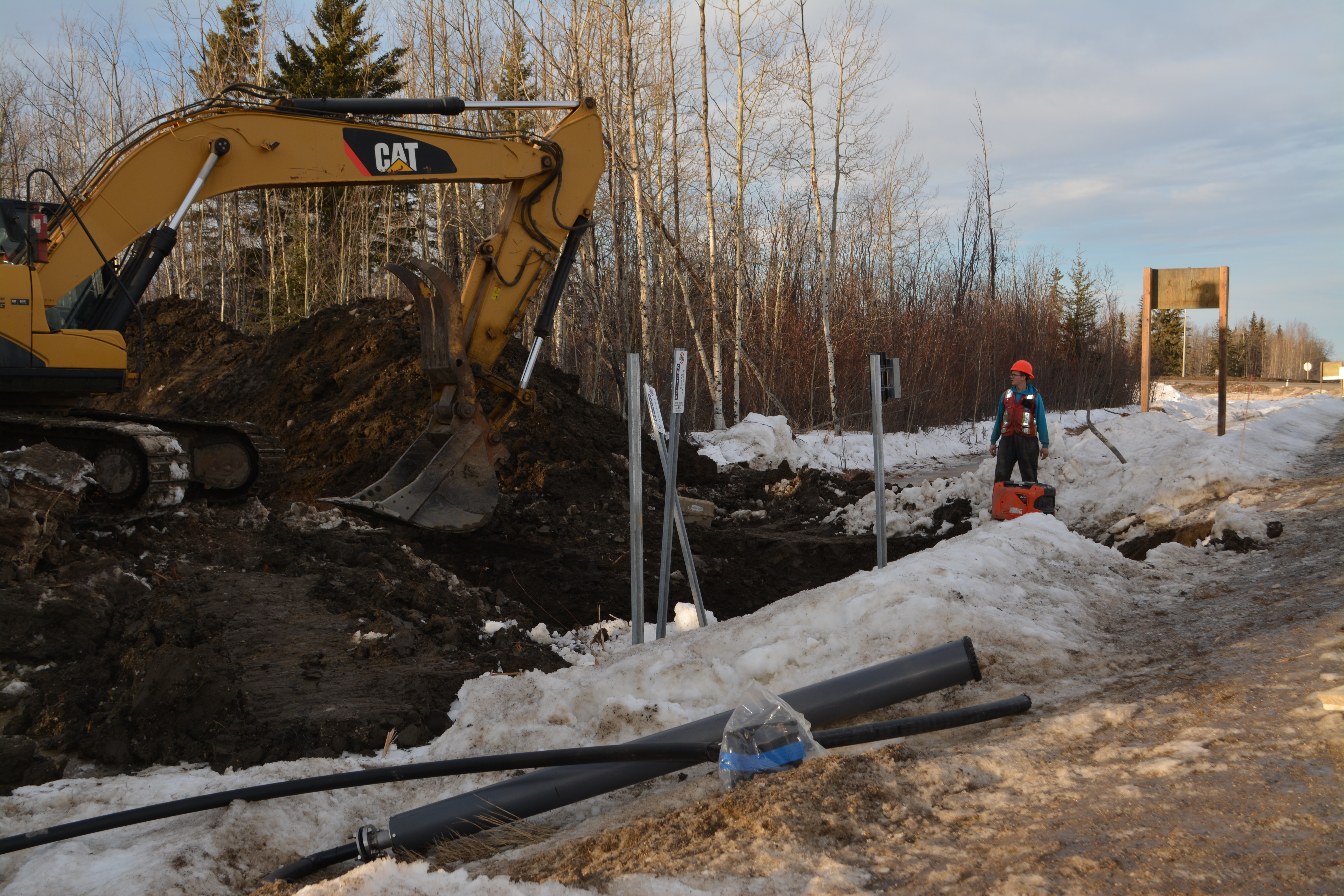 Image of water pipeline installation