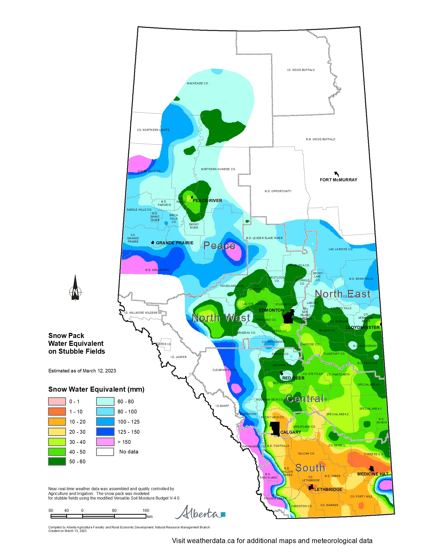 Image of Moisture Map of Alberta