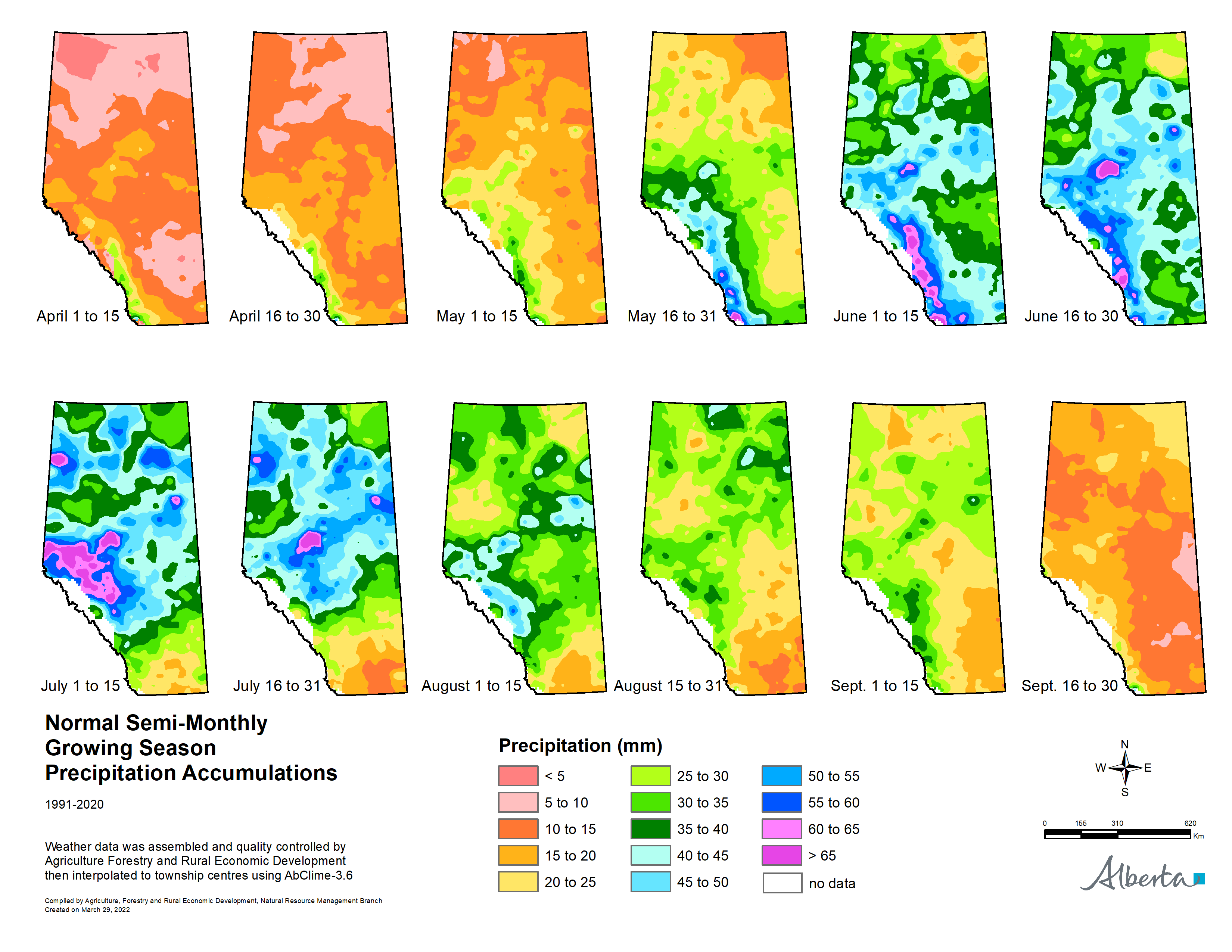 Image of Moisture Map of Alberta