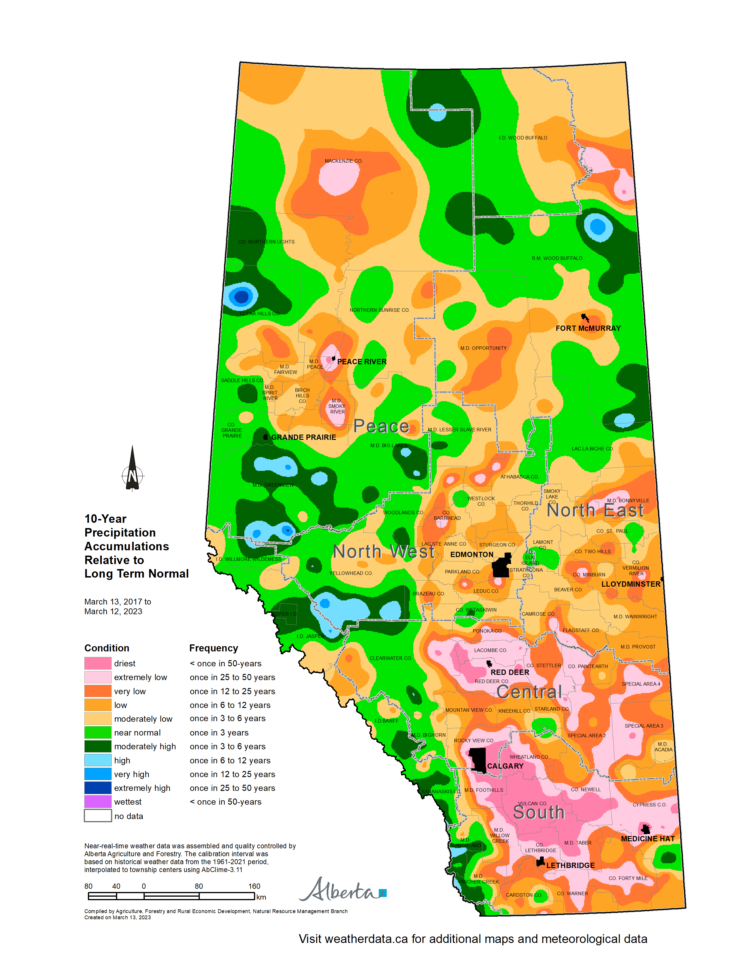 Image of Moisture Map of Alberta