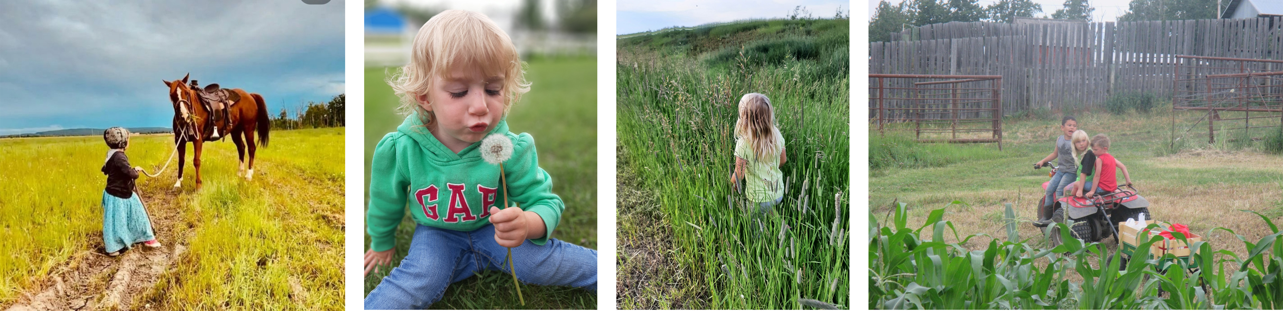 Images of children in the countryside