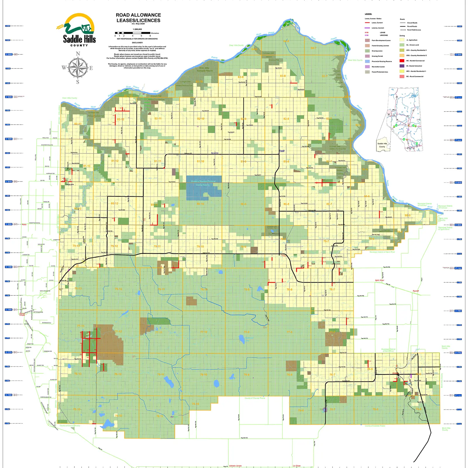 Maps Saddle Hills County