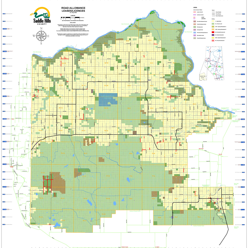 Maps Saddle Hills County