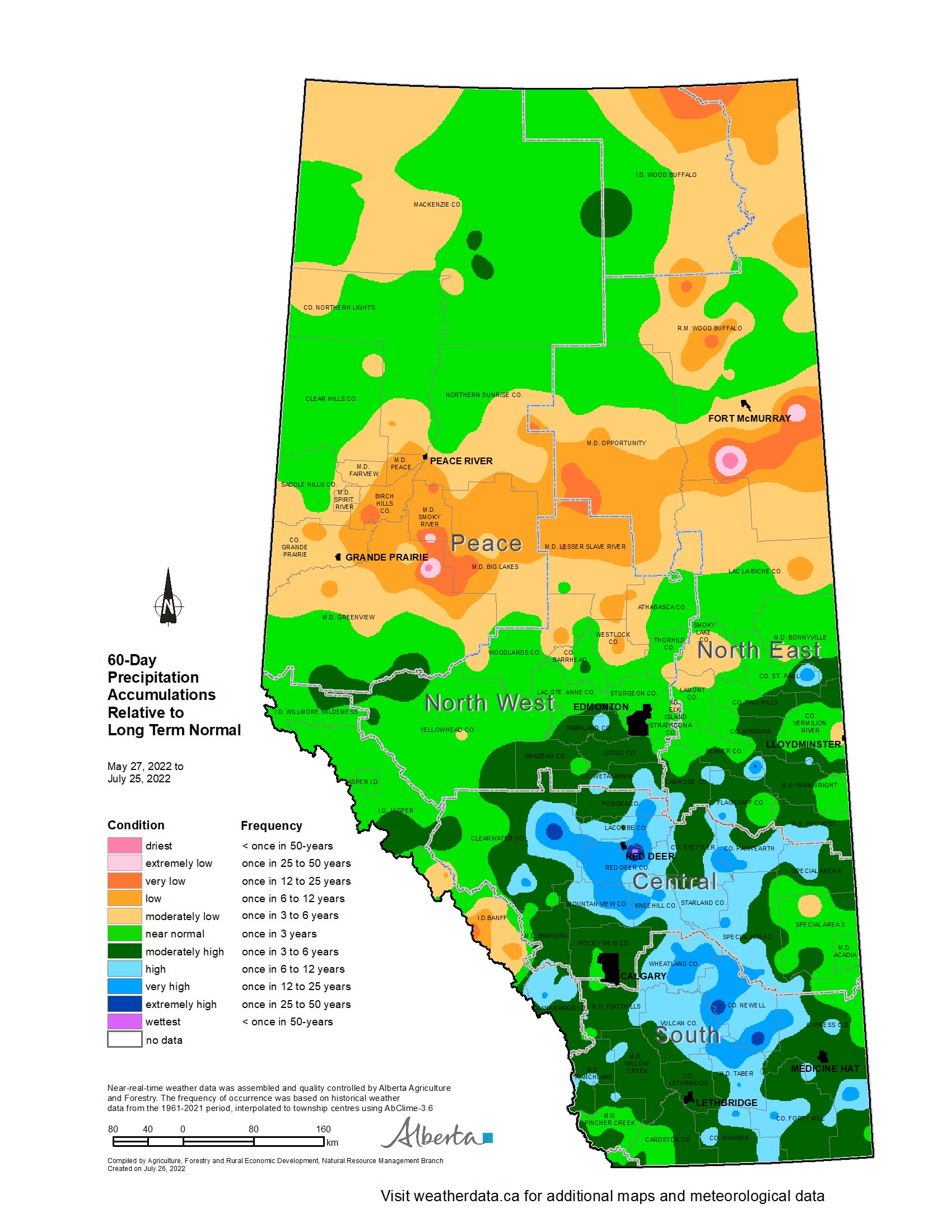 Image of Moisture Map of Alberta