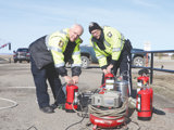 Image of Brice Daly and Norm Backer at Farm Safety Day