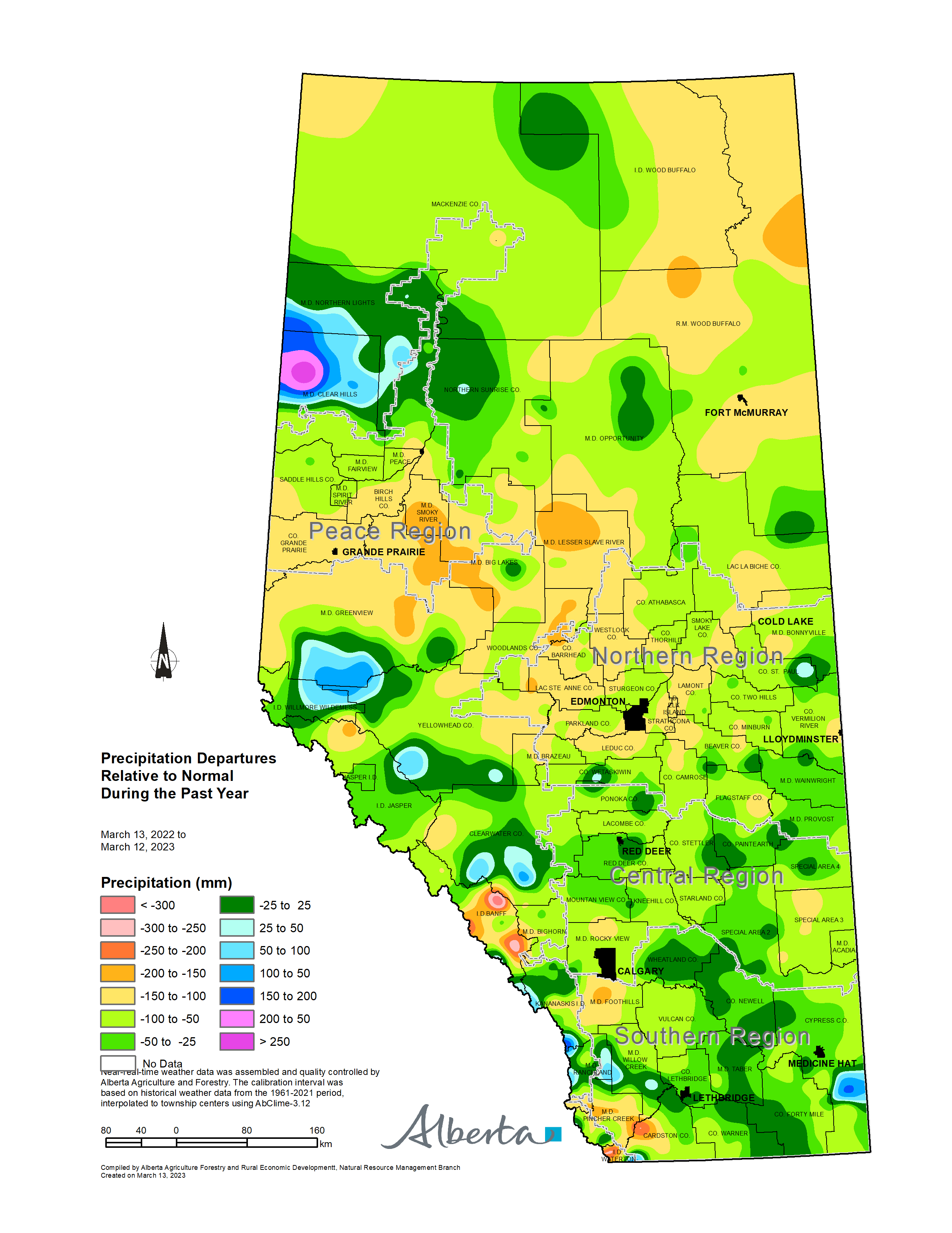 Image of Moisture Map of Alberta