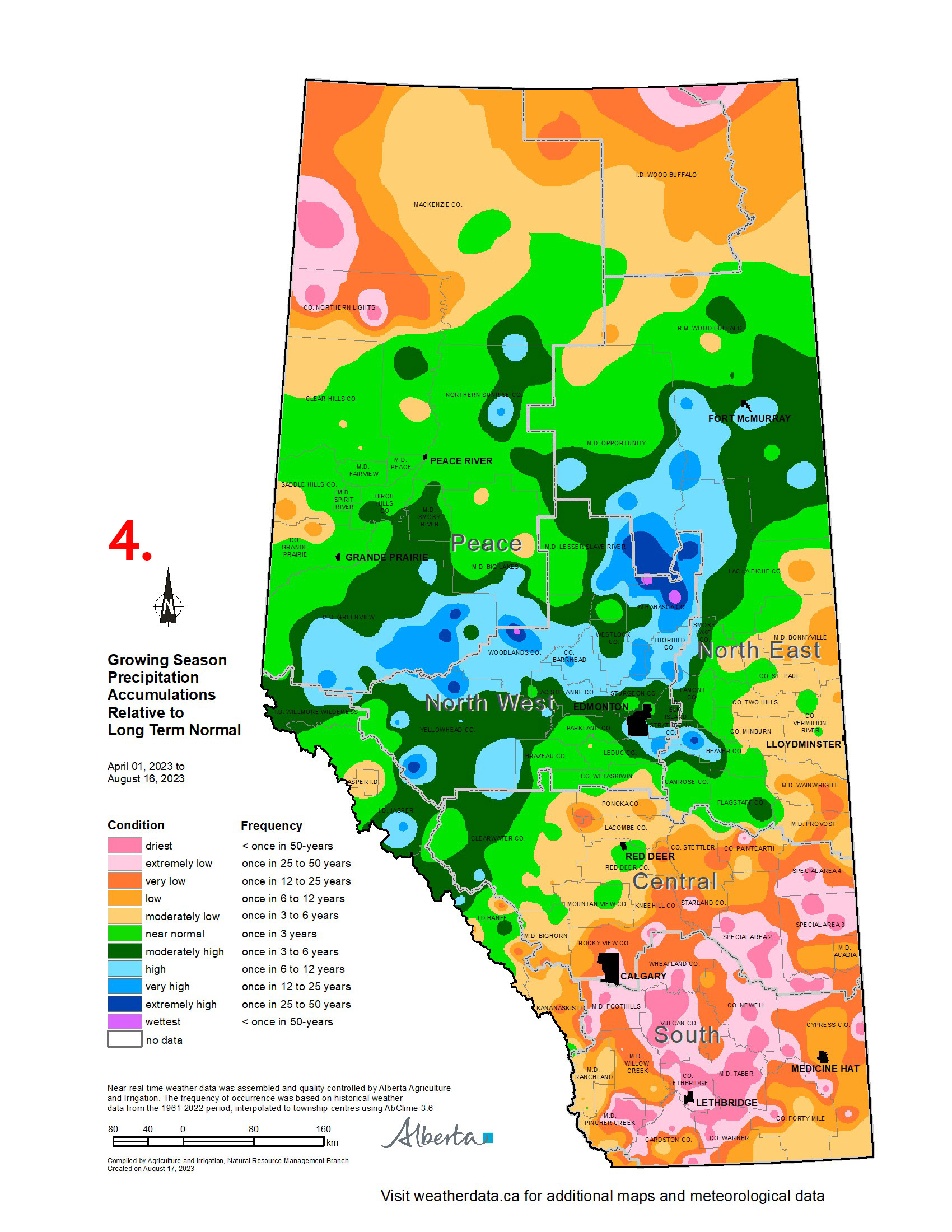 Image of Moisture Map of Alberta