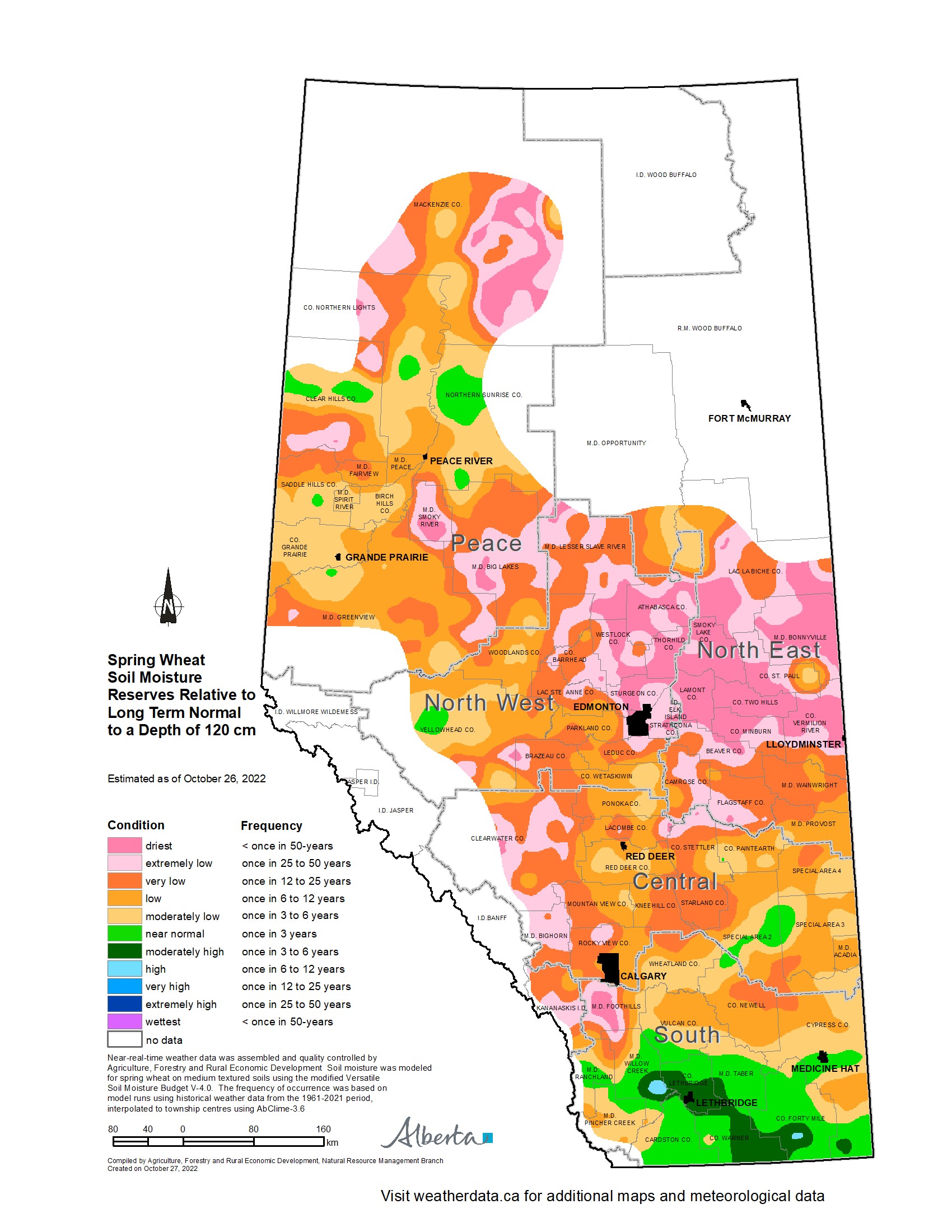 Image of Moisture Map of Alberta