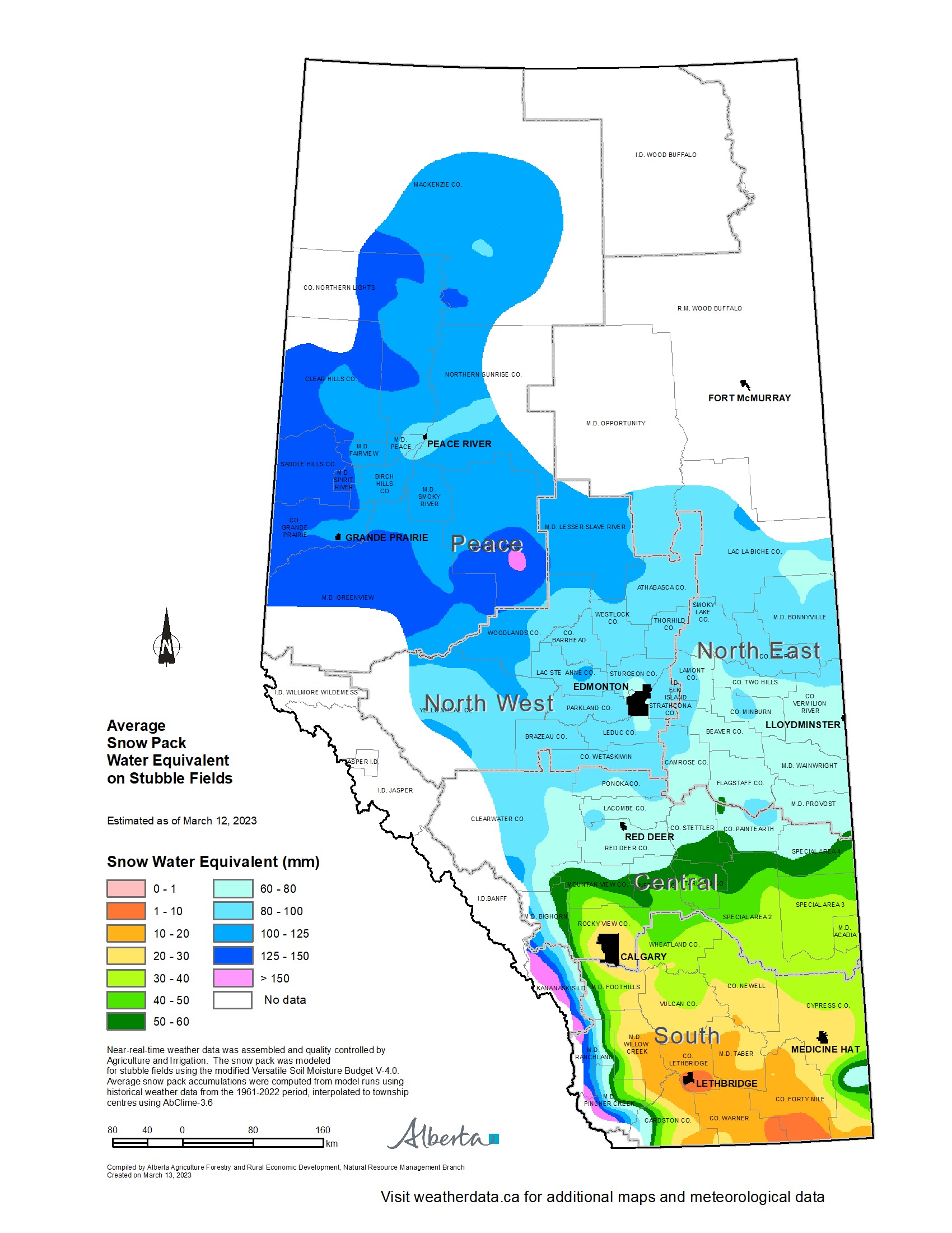 Image of Moisture Map of Alberta