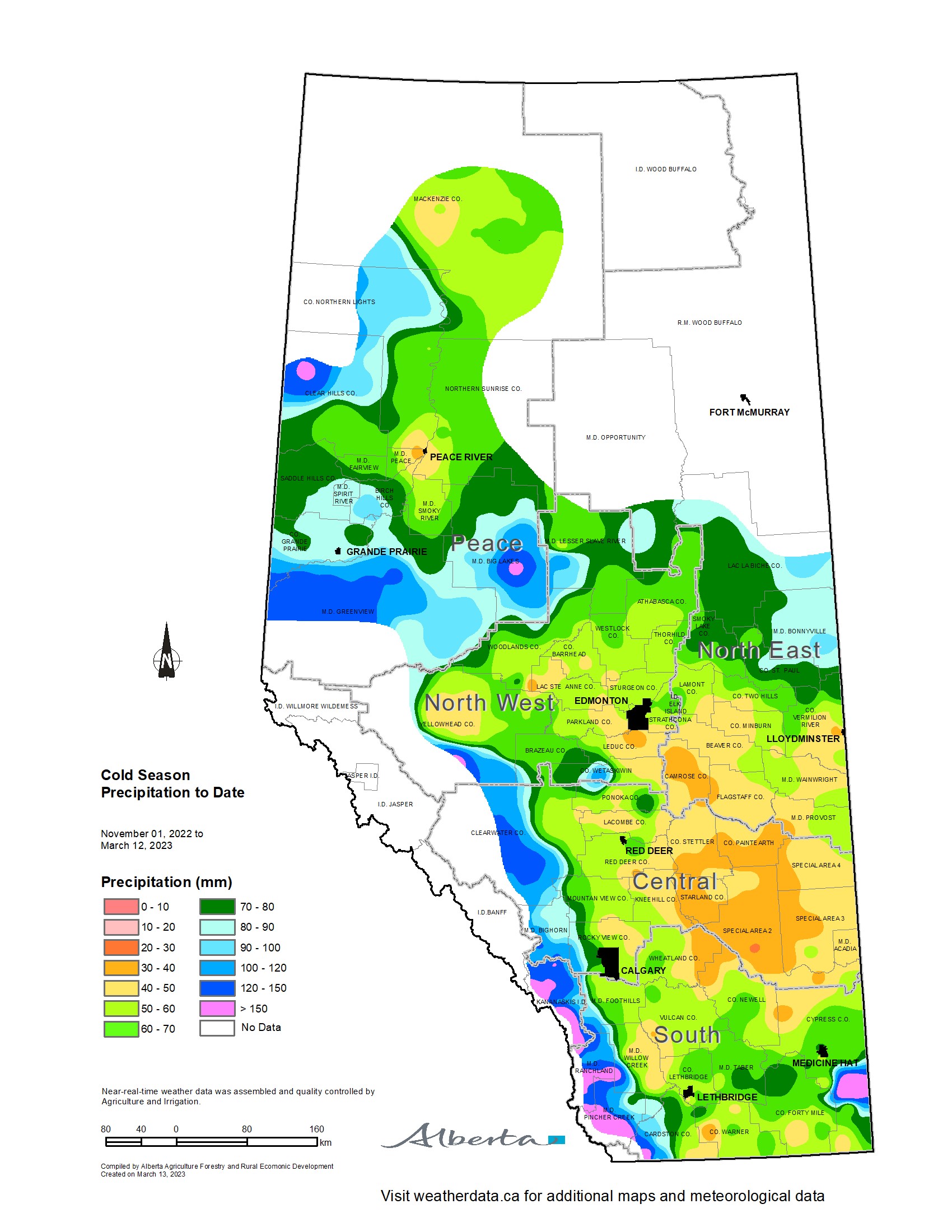 Image of Moisture Map of Alberta