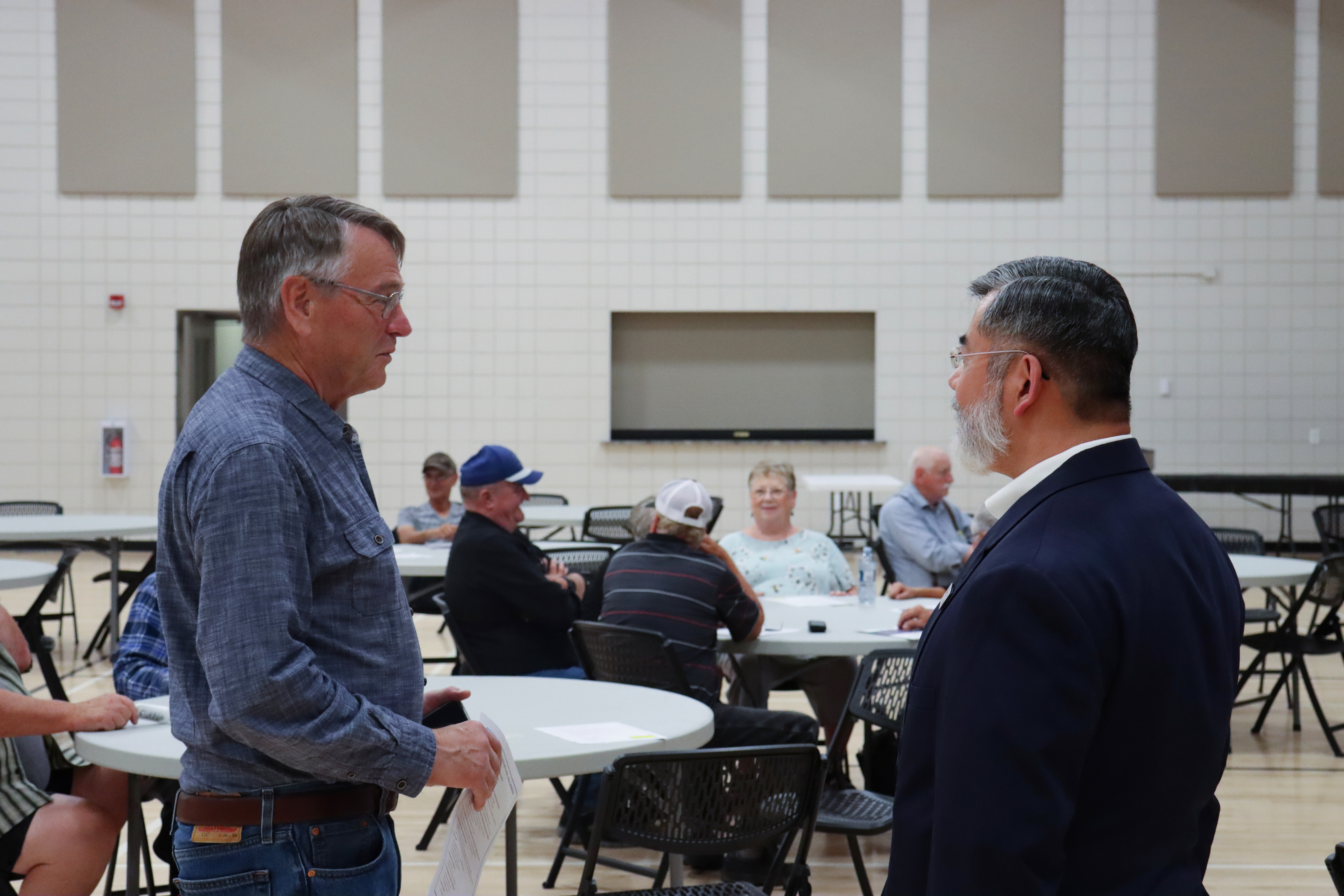 Councillor Willis Fitzsimmons and Haj Oshiki at Open House