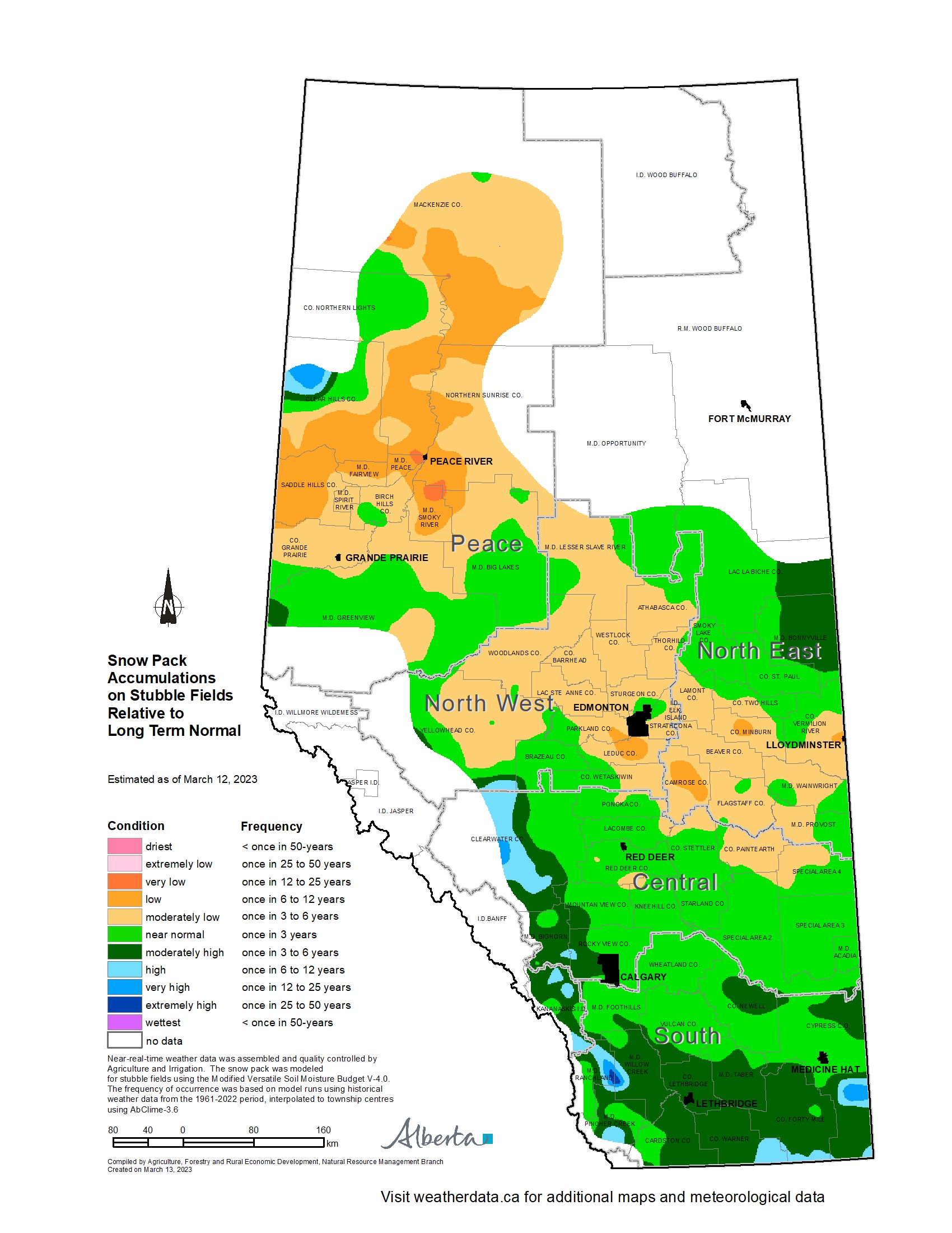 Image of Moisture Map of Alberta