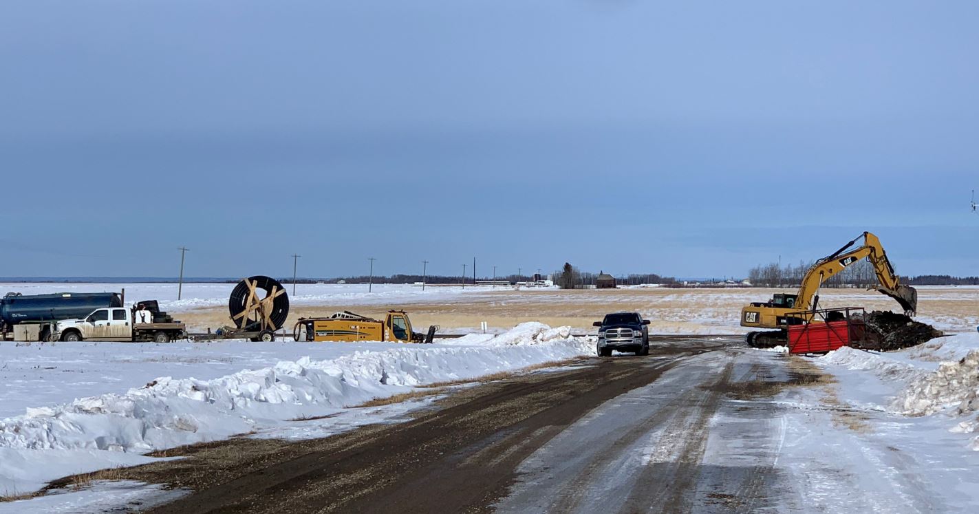 Image of water pipeline installation