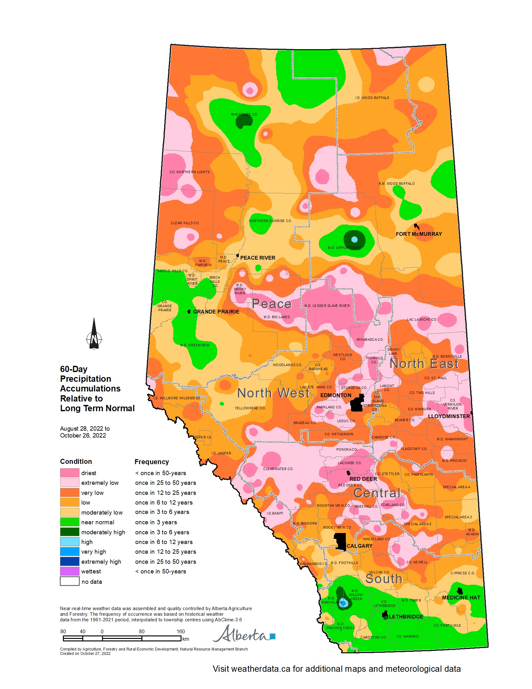 Image of Moisture Map of Alberta